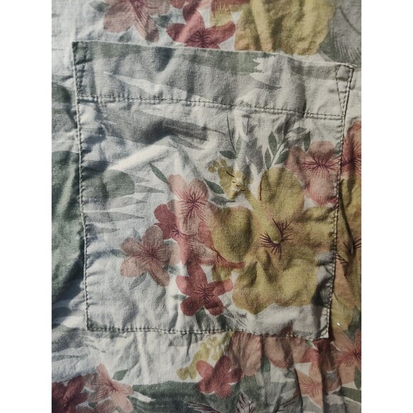 Aeropostale Hawaiian Shirt Mens XL Button Up Green Floral Short Sleeve - Picture 16 of 16